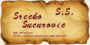 Srećko Šućurović vizit kartica